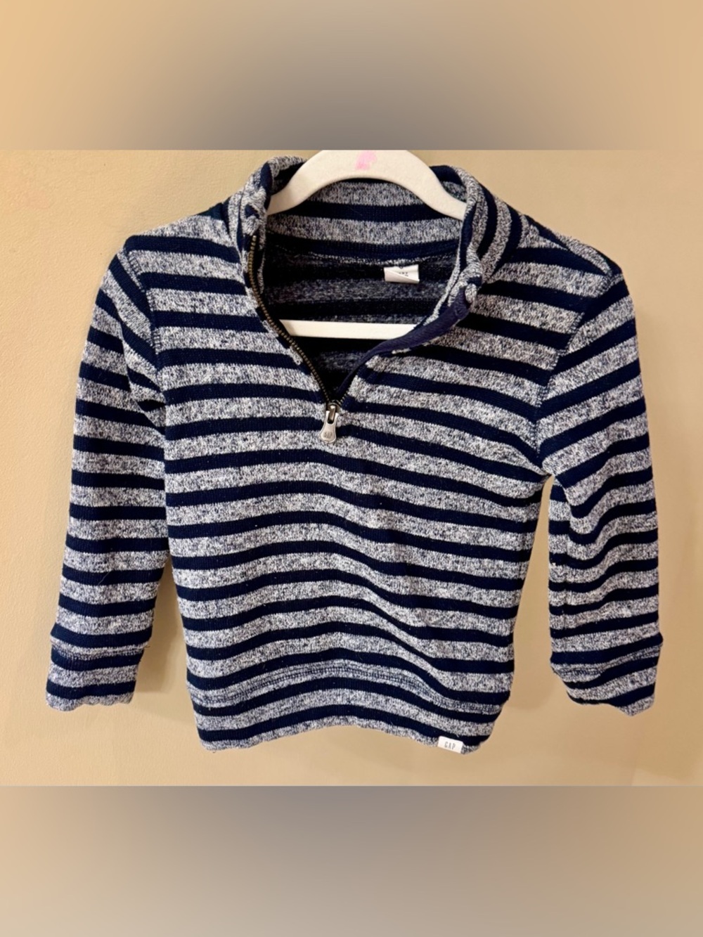 Baby Gap Striped Quarter Zip Sweater – 3T